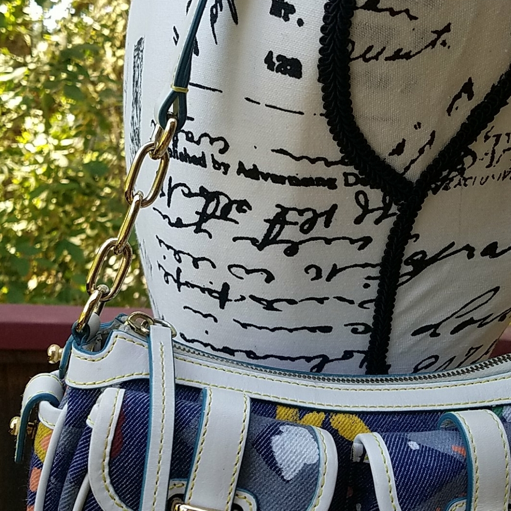 Dooney & Bourke 🌼 small paint splatter saddle bag purse - Picture 14 of 16